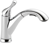 Delta 16953-DST Pull-Out Kitchen Faucet, 1.8 gpm, 1-Faucet Handle, 4-Faucet Hole, Chrome Plated, Swivel Spout